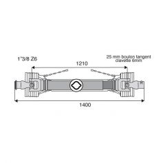 Transmission standard avec alésage 23.8x61.3
