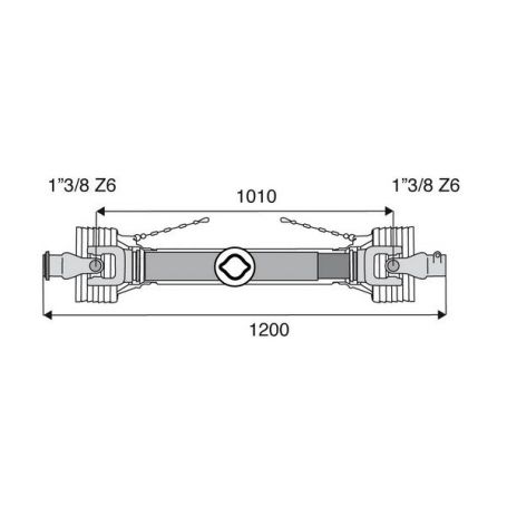 Transmission standard 32x76 Longueur 1010/1200 Transmission standard 32x76 Longueur 1010/1200