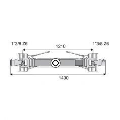 Transmission standard 32x76 Longueur 1210/1400 Transmission standard 32x76 Longueur 1210/1400