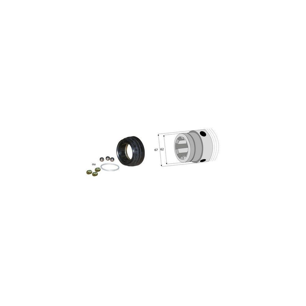 Verrouillage à billes 1"3/8z6 - z21