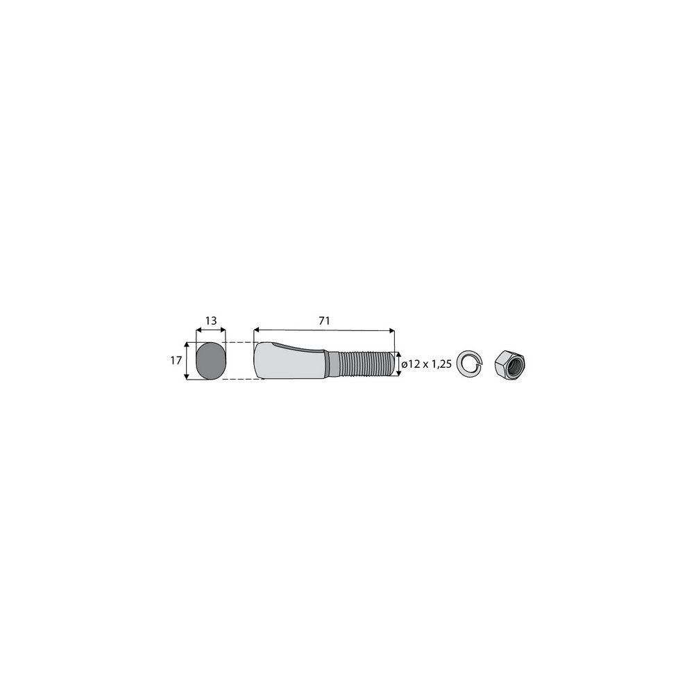 Boulon conique 1"3/8z6 - z21