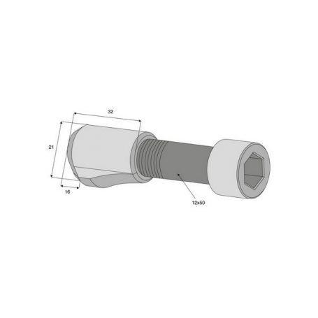 Boulon conique 1"3/4z6 - z20 pour roue libre et machoire V14 en boulon conique Boulon conique 1"3/4z6 - z20 pour roue libre et machoire V14 en boulon conique