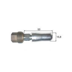Boulon conique 1"3/4z6 - z20 longueur cône : 53 - diamètre 15.8 Boulon conique 1"3/4z6 - z20 longueur cône : 53 - diamètre 15.8