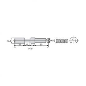Verrouillage poussoir longueur 74.5
