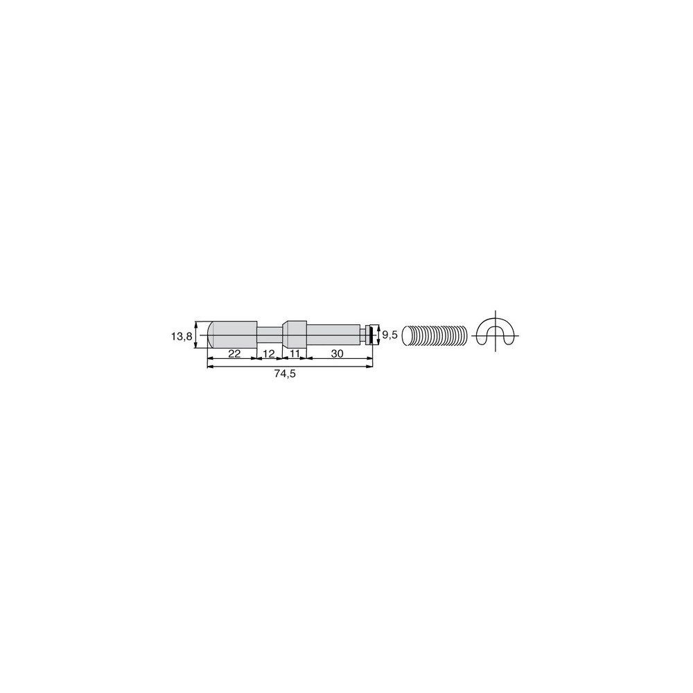 Verrouillage poussoir longueur 74.5