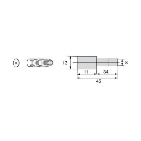 Poussoir avec alésage 1"3/8z6 - z21 Poussoir avec alésage 1"3/8z6 - z21