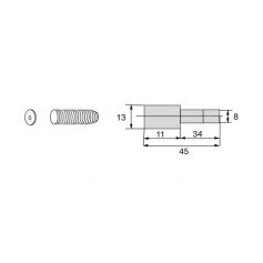 Poussoir avec alésage 1"3/8z6 - z21 Poussoir avec alésage 1"3/8z6 - z21