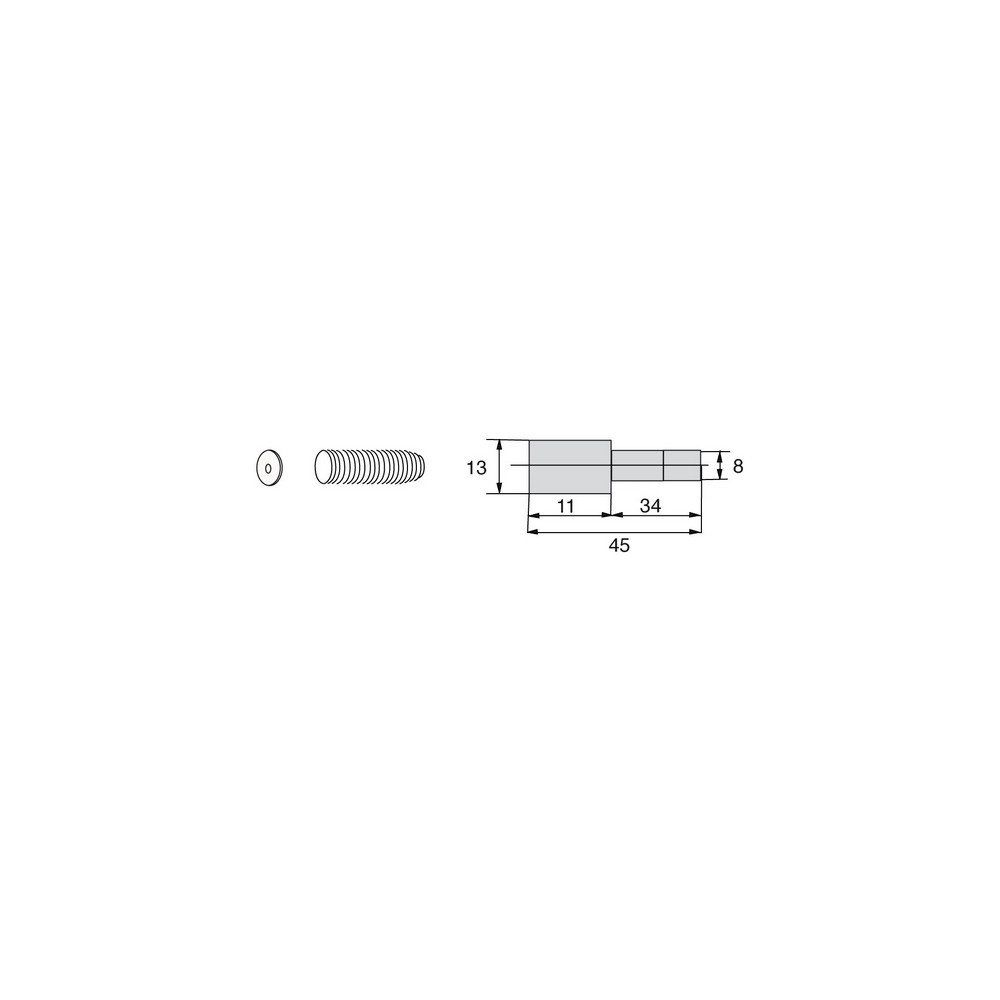 Verrouillage poussoir longueur 45