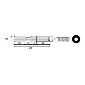 Verrouillage poussoir longueur 98
