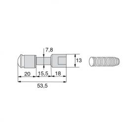 Verrouillage poussoir longueur 53.5