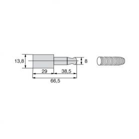Verrouillage poussoir longueur 66.5