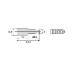 Verrouillage poussoir longueur 66.5