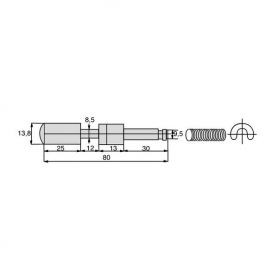 Verrouillage poussoir longueur 80.5