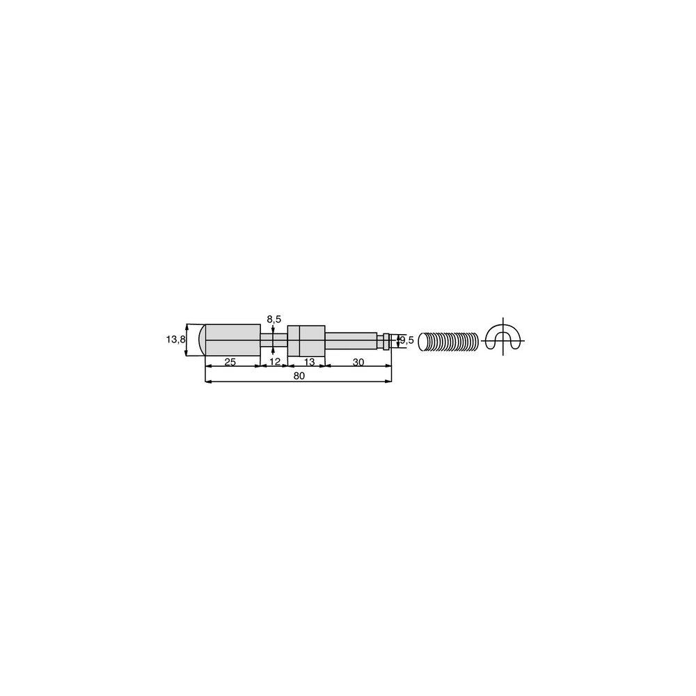 Verrouillage poussoir longueur 80.5