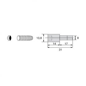 Verrouillage poussoir longueur 31