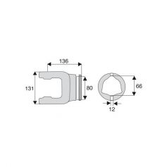 Machoire tube triangulaire 41x118 Machoire tube triangulaire 41x118