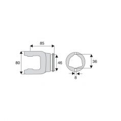 Machoire tube triangulaire 27x70 Machoire tube triangulaire 27x70