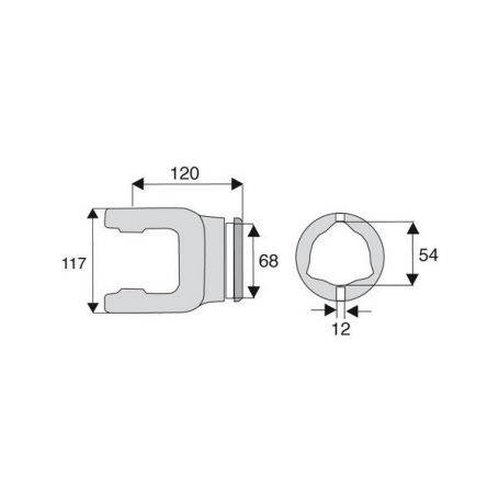 Machoire tube triangulaire 35x106.5 Machoire tube triangulaire 35x106.5