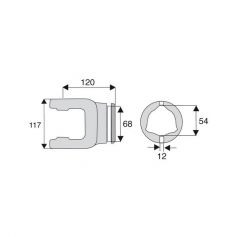 Machoire tube triangulaire 35x106.5 Machoire tube triangulaire 35x106.5