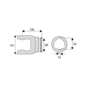 Machoire tube triangulaire 41x108