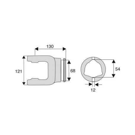 Machoire tube triangulaire 41x108 Machoire tube triangulaire 41x108