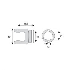 Machoire tube triangulaire 41x108 Machoire tube triangulaire 41x108