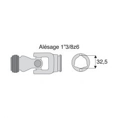 Joint extérieur 22x54 tube Triangulaire Joint extérieur 22x54 tube Triangulaire