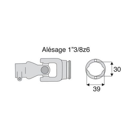Joint extérieur 22x54.8 tube Citron Joint extérieur 22x54.8 tube Citron