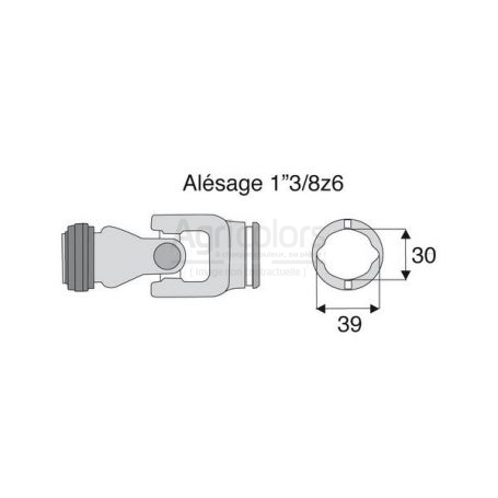 Joint extérieur 22x54.8 tube Citron Joint extérieur 22x54.8 tube Citron