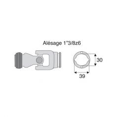 Joint extérieur 22x54.8 tube Citron Joint extérieur 22x54.8 tube Citron