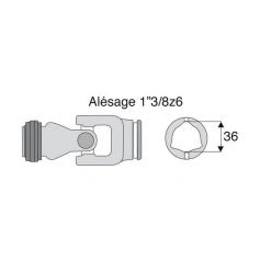 Joint extérieur 23.8x61.3 tube Triangulaire Joint extérieur 23.8x61.3 tube Triangulaire