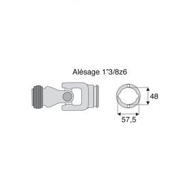 Joint extérieur 32x76 tube Citron