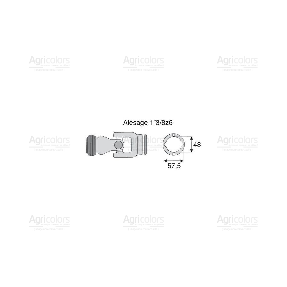 Joint extérieur 32x76 tube Citron