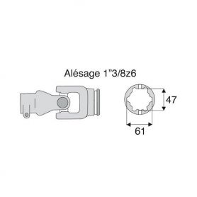 Joint extérieur 32x76 tube Etoile