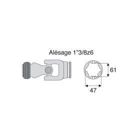 Joint extérieur 32x76 tube Etoile