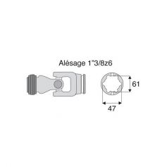Joint extérieur 32x76 tube Etoile Joint extérieur 32x76 tube Etoile