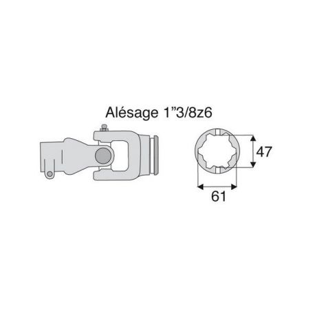 Joint extérieur 32x76 tube Etoile Joint extérieur 32x76 tube Etoile