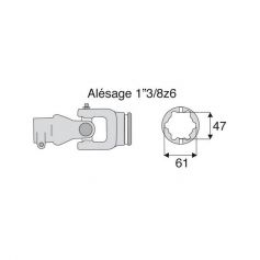 Joint extérieur 32x76 tube Etoile Joint extérieur 32x76 tube Etoile