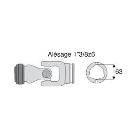Joint extérieur 35x106.5 tube Triangulaire