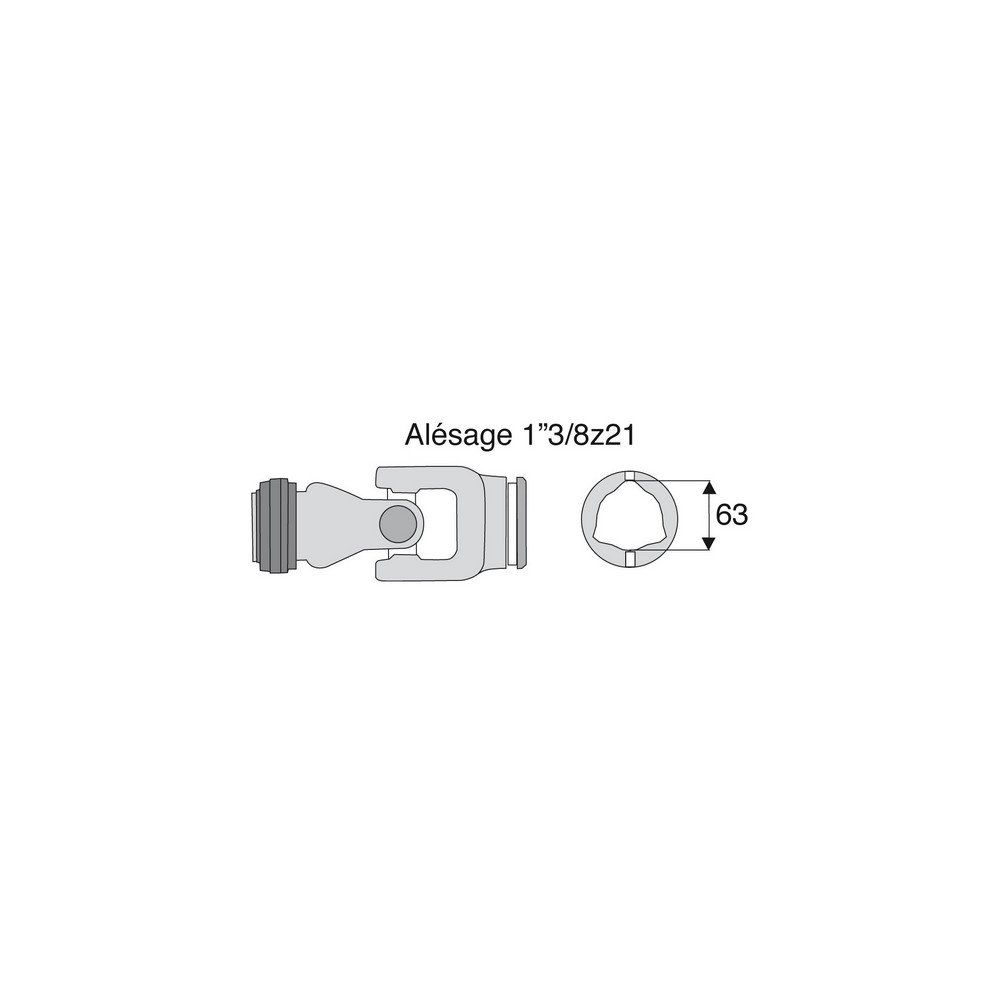 Joint extérieur 35x106.5 tube Triangulaire