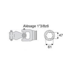 Joint extérieur 35x106.5 tube Etoile Joint extérieur 35x106.5 tube Etoile