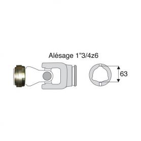 Joint extérieur 41x108 tube Triangulaire