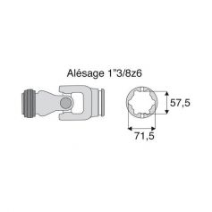 Joint extérieur 42x104 tube Etoile Joint extérieur 42x104 tube Etoile