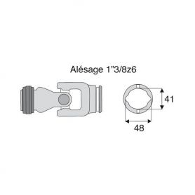Joint extérieur 23.8x61.3 tube Citron