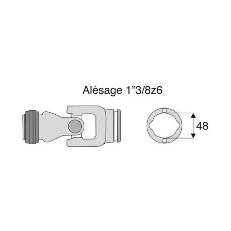 Joint complet Benzi tube ext 48x57.5 verrouillage à billes Joint complet Benzi tube ext 48x57.5 verrouillage à billes