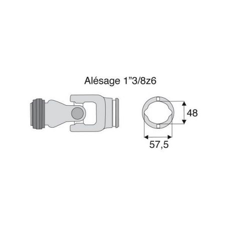 Joint complet Benzi tube ext citron 48x57.5 verrouillage à billes Joint complet Benzi tube ext citron 48x57.5 verrouillage à billes