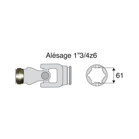 Joint complet Benzi tube ext étoile 47x61 verrouillage à billes 1"3/4 Joint complet Benzi tube ext étoile 47x61 verrouillage à billes 1"3/4