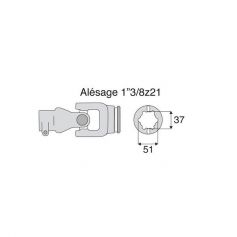 Joint complet Benzi tube int étoile 37x51 verrouillage à poussoir 1"3/8 z21 Joint complet Benzi tube int étoile 37x51 verrouillage à poussoir 1"3/8 z21