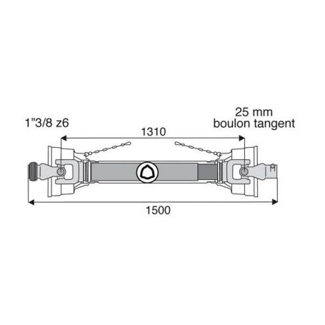 Transmission standard avec alésage 27x74.6