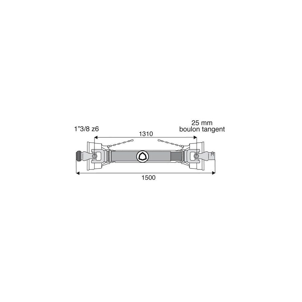 Transmission standard avec alésage 27x74.6